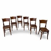 Set of six Authentic antique bentwood chairs, Antonio Volpe
