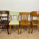 4 mismatched bistro chairs