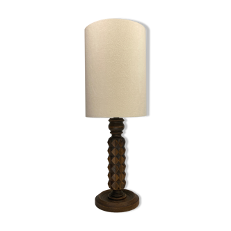 Lampe de table moderniste avec abat-jour bouclé, vers 1940-1950