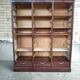 Vintage triple curtained filing cabinet, old 1930