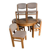 Ensemble 6 chaises 1 table ronde