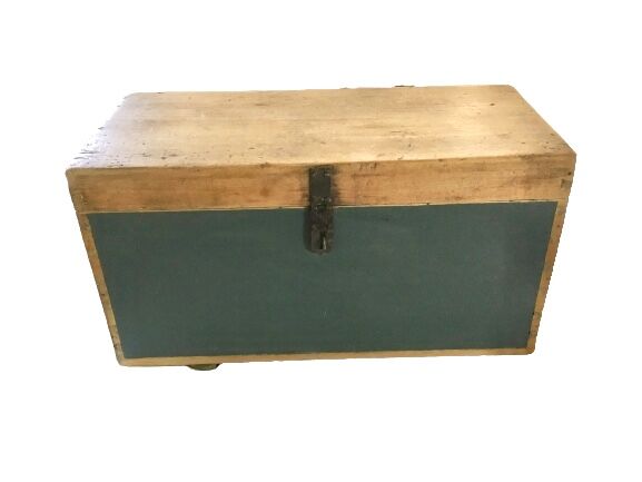 Painted wood chest