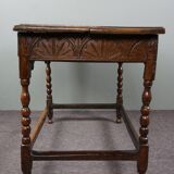 Carved antique English side table