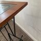 Vintage magazine holder with side table from the 60s and 70s