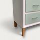 Vintage 1950s compass foot chest of drawers