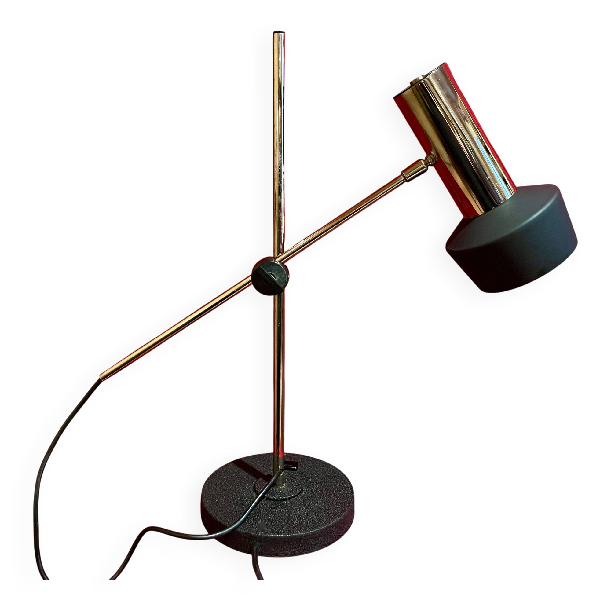 Large, vintage, articulated desk lamp from the 60s-70s