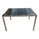 Table vintage extensible verre teinté et chrome Milo Baughman - Années 70