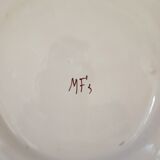 Decorative plate in faience of Moustiers signed MF