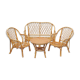 Lounge in rattan and bamboo