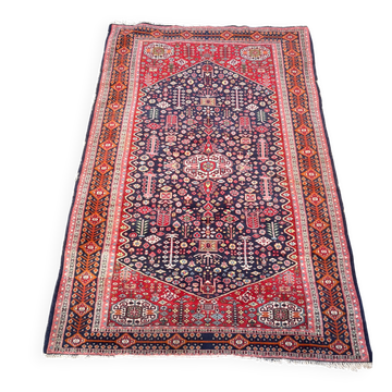 Ancient Senneh Persian rug 195x135cm handmade Herati wool Orient