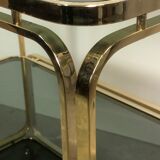 Rolling table in gilded metal Italian design 80