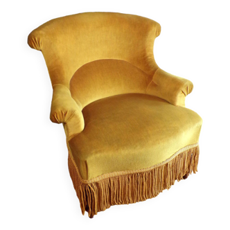 Fauteuil crapaud vert-jaune