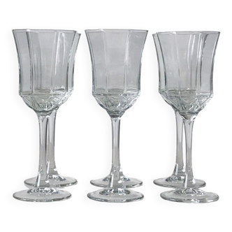 Set of 6 water glasses luminarc octime, glassware of arques in france / wedding / events