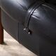 Percival Lafer MP-81 three seater sofa in black leather, Brazil 1970s
