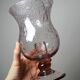 Vintage glass bubble photophore in pale amethyst, Biot style, 1970-1980.