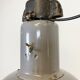 Industrial grey enamel hanging bauhaus lamp, 1930s