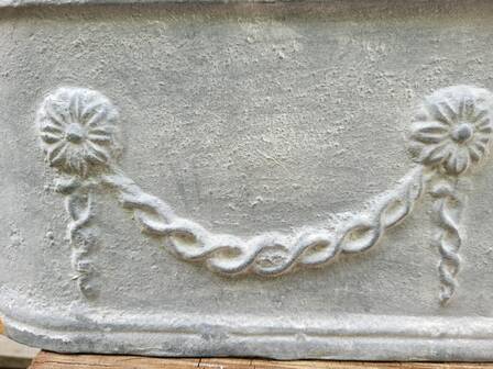 Large cast iron planter grey jardiniere