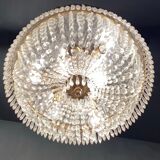 Vintage italian crystal ceiling light