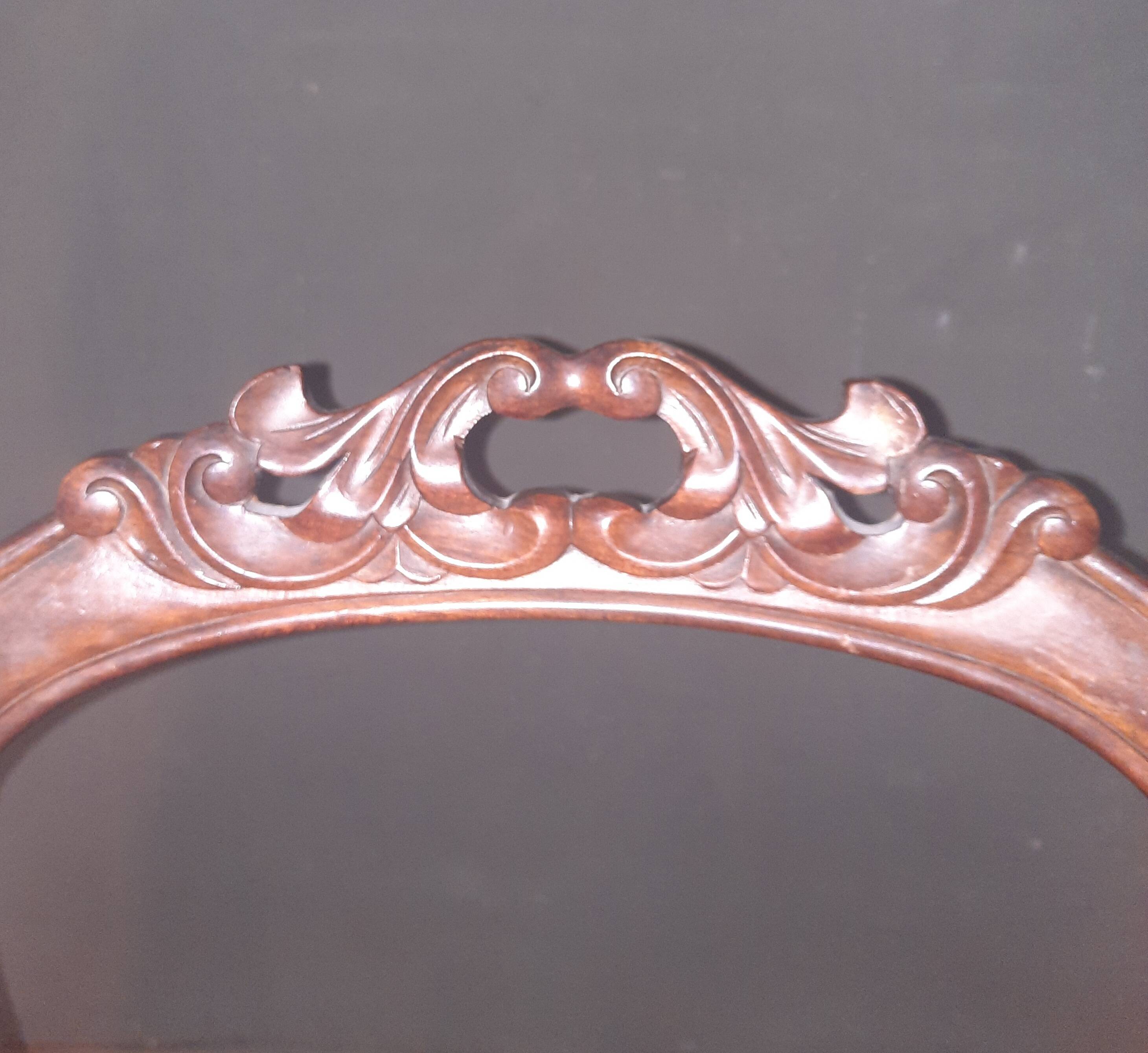 3 chaises Napoléon III  en acajou