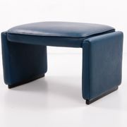 De Sede DS 50 Relax armchair with Hocker leather Petrol colour, 1980 Switzerland