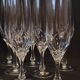 10 crystal champagne flutes 24% Cristallerie Kaspar Lemberg Lorraine vintage