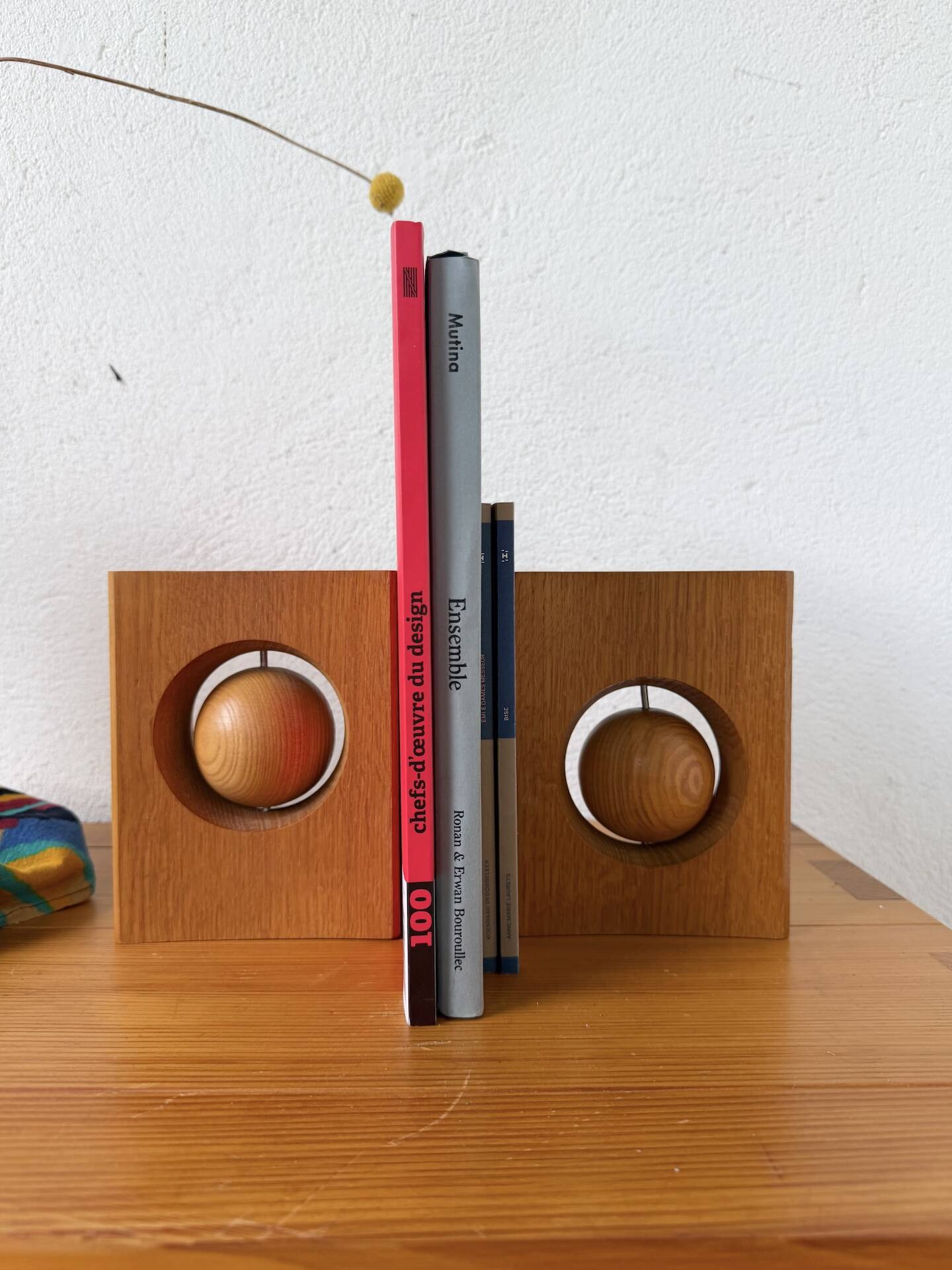 Constructivist wooden bookends