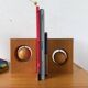 Constructivist wooden bookends