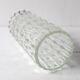 Vintage Solid Heavy Clear Hand Pressed Glass Flower Vase / Fidenza / Italy