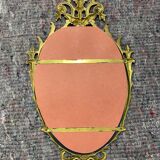 Oval gilded mirror