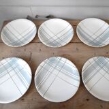 6 assiettes plates salins