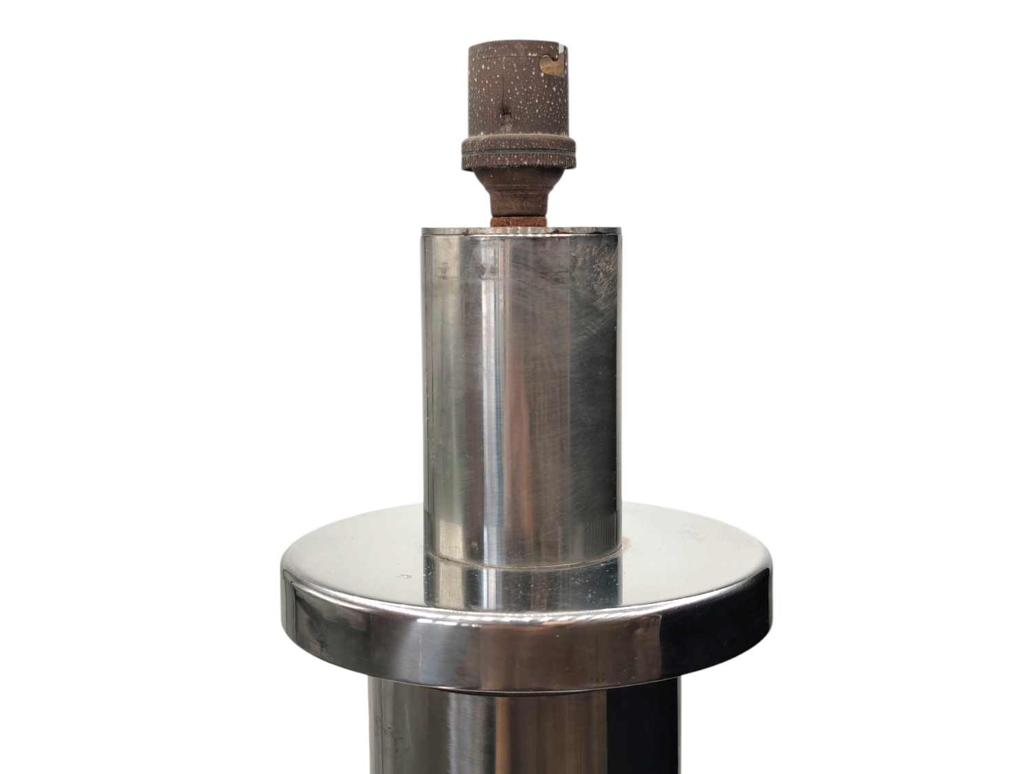 1970s simar stainless steel table lamp - industrial modernist design