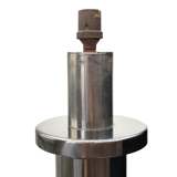 1970s simar stainless steel table lamp - industrial modernist design