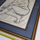 Nude study "Lydie" signed by François Xavier Josse, 50s, 71 x 54 cm