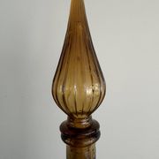 Vintage Empoli Glass Decanter with Stopper, Italy, 1960s