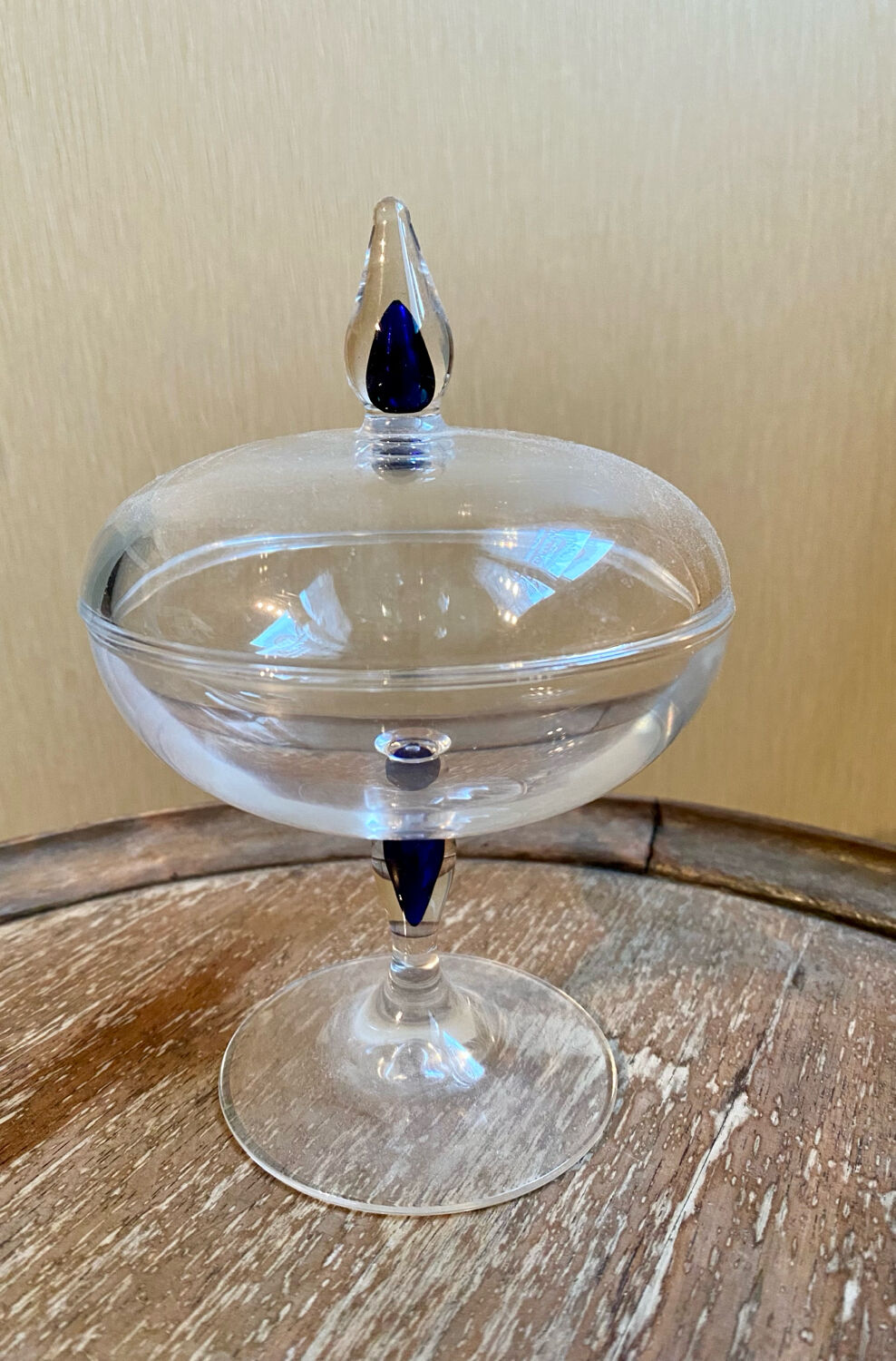 Decorative Sugar Bowl & Bonbonnière – Cristal d'Arques "Venice Sapphire"