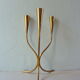Chandelier en laiton de Gunnar Ander par Ystad Metall Sweden années 60