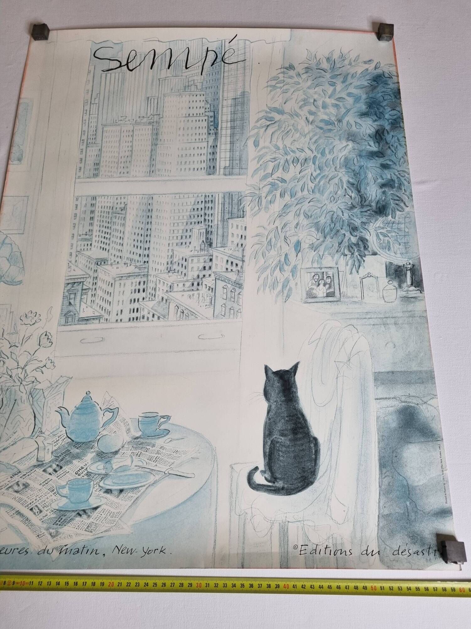 Poster after Sempé, Nine Hours of the Morning, The New Yorker, 80 x 60 cm