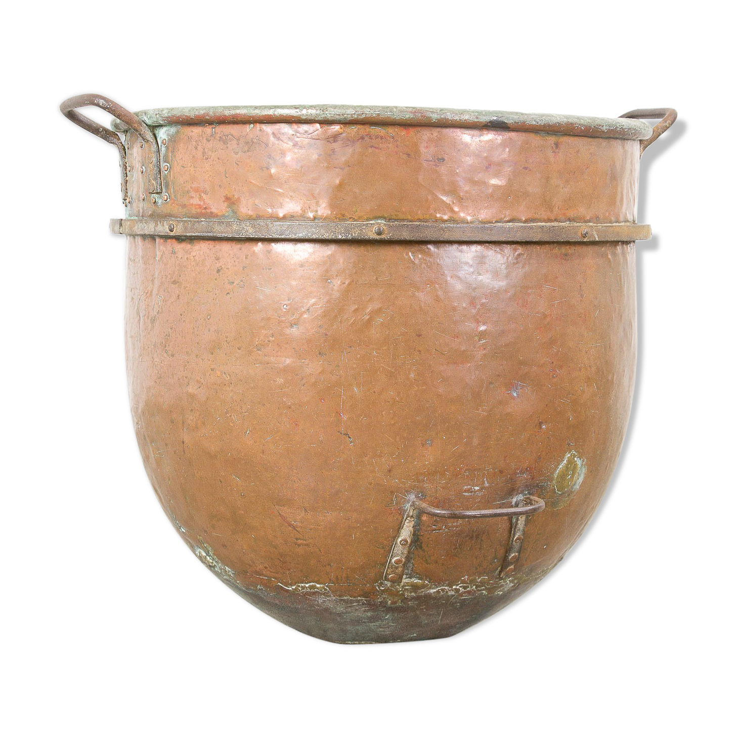 Antique copper caramel pot