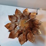 Vintage Gold Metal Wall or Ceiling Light "Sun"