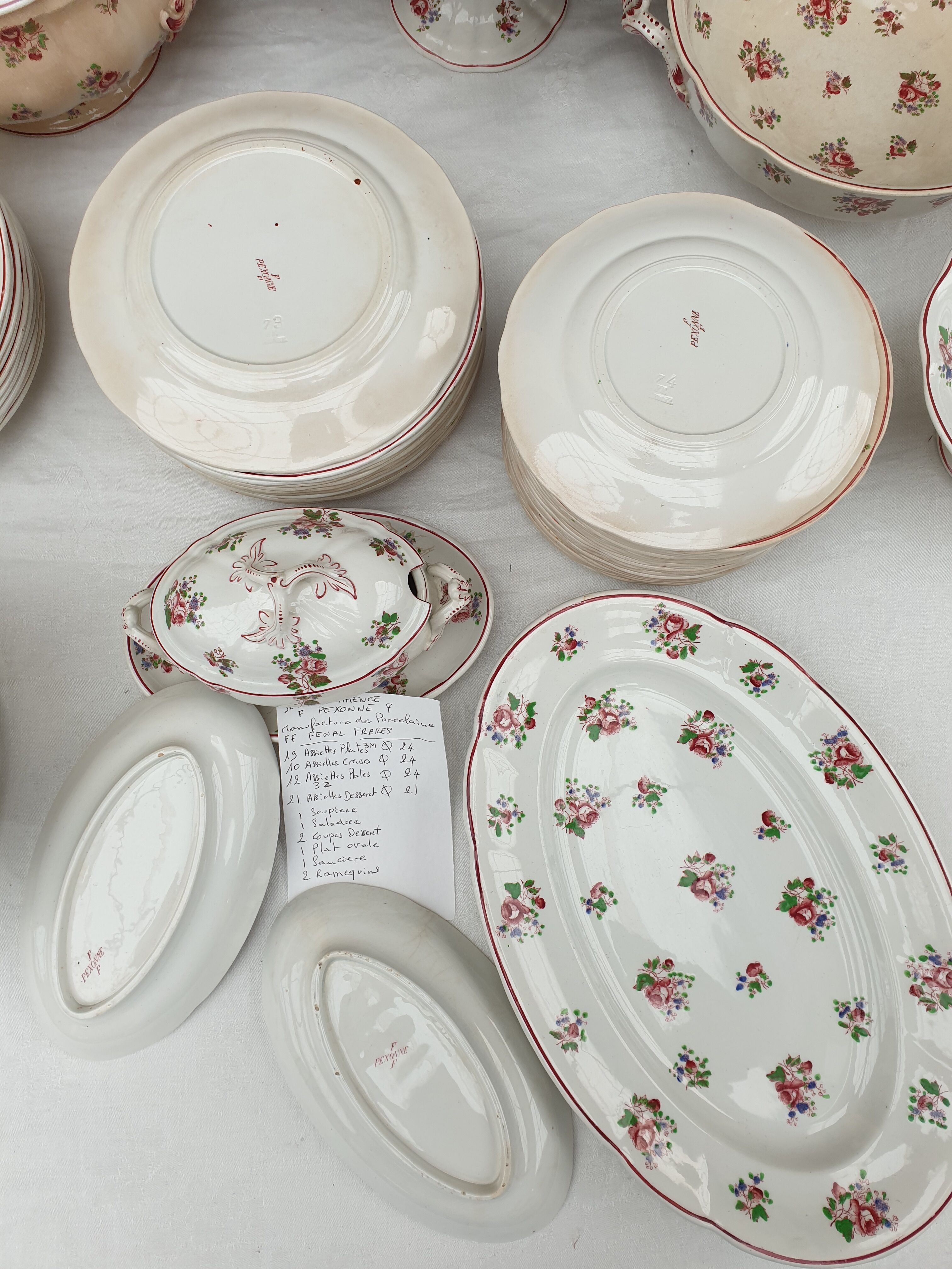 PLATES AND DISHES EARTHENWARE FF PEXONNE