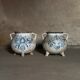 Pair of fiber cement cauldrons from the 60s and 70s