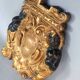 18th century carved wooden element, a cartouche surrounded by two women C478