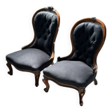 19th century Louis Philippe low chairs