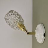Vintage tulip wall lamp in molded glass