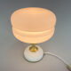 1970's Milk Glass Brass Table Lamp by Napako