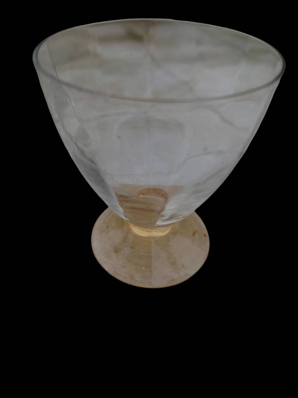 Amber liquor service 1930 glass and faceted carafe