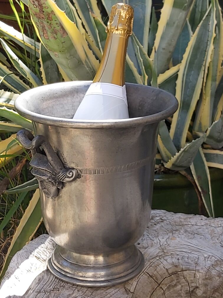 Seau à champagne étain vintage Selency