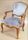 Epoque régence XVIIIeme.fauteuil à dossier plat