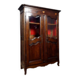 Louis XV style bookcase in walnut, oak and beech circa 1880