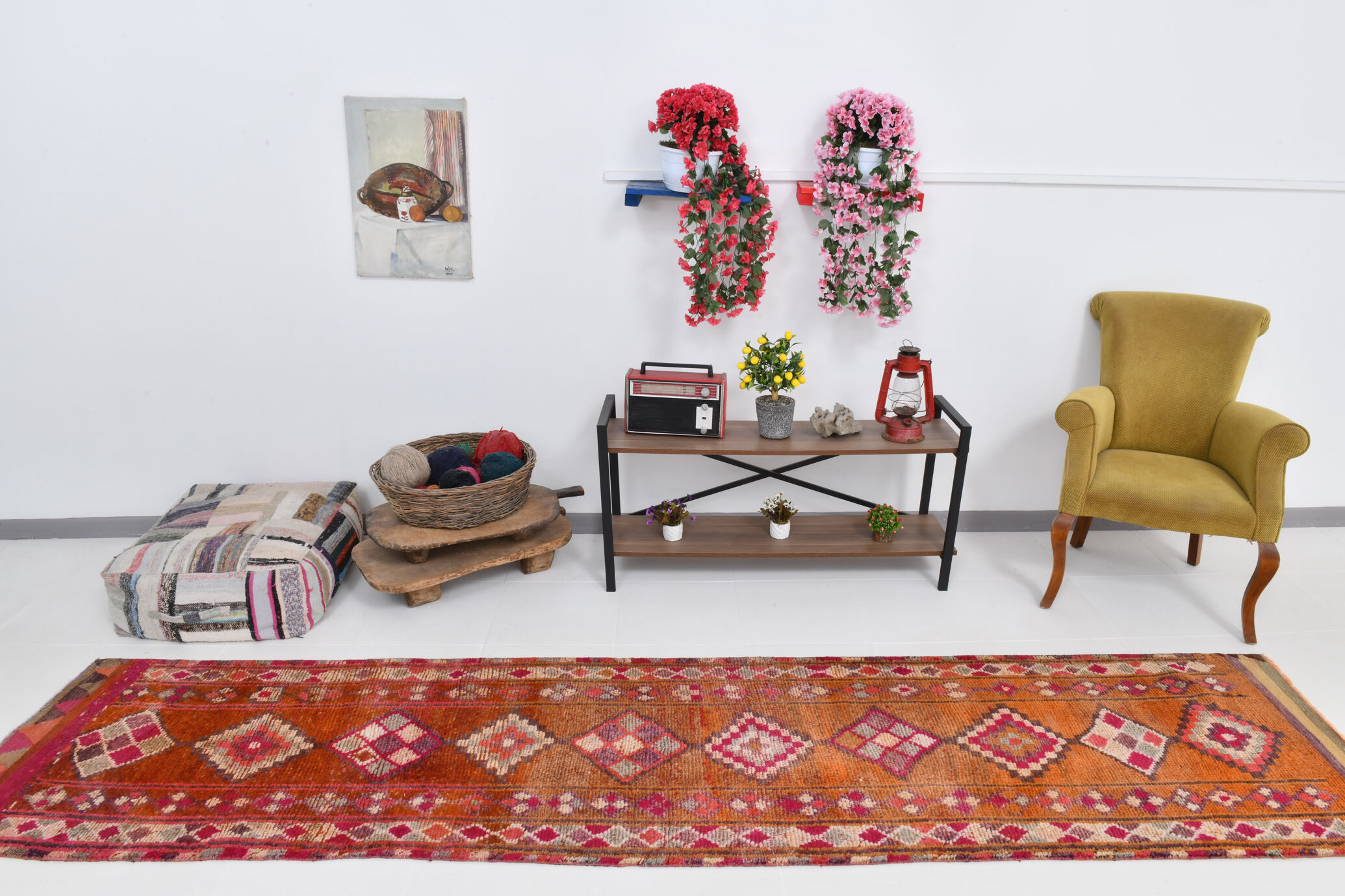 3x12 oriental herki runner rug, 82x356cm